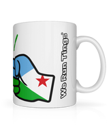 We Run Tings, Djibouti, Tea, Coffee Ceramic Mug, Cup, White, 11oz