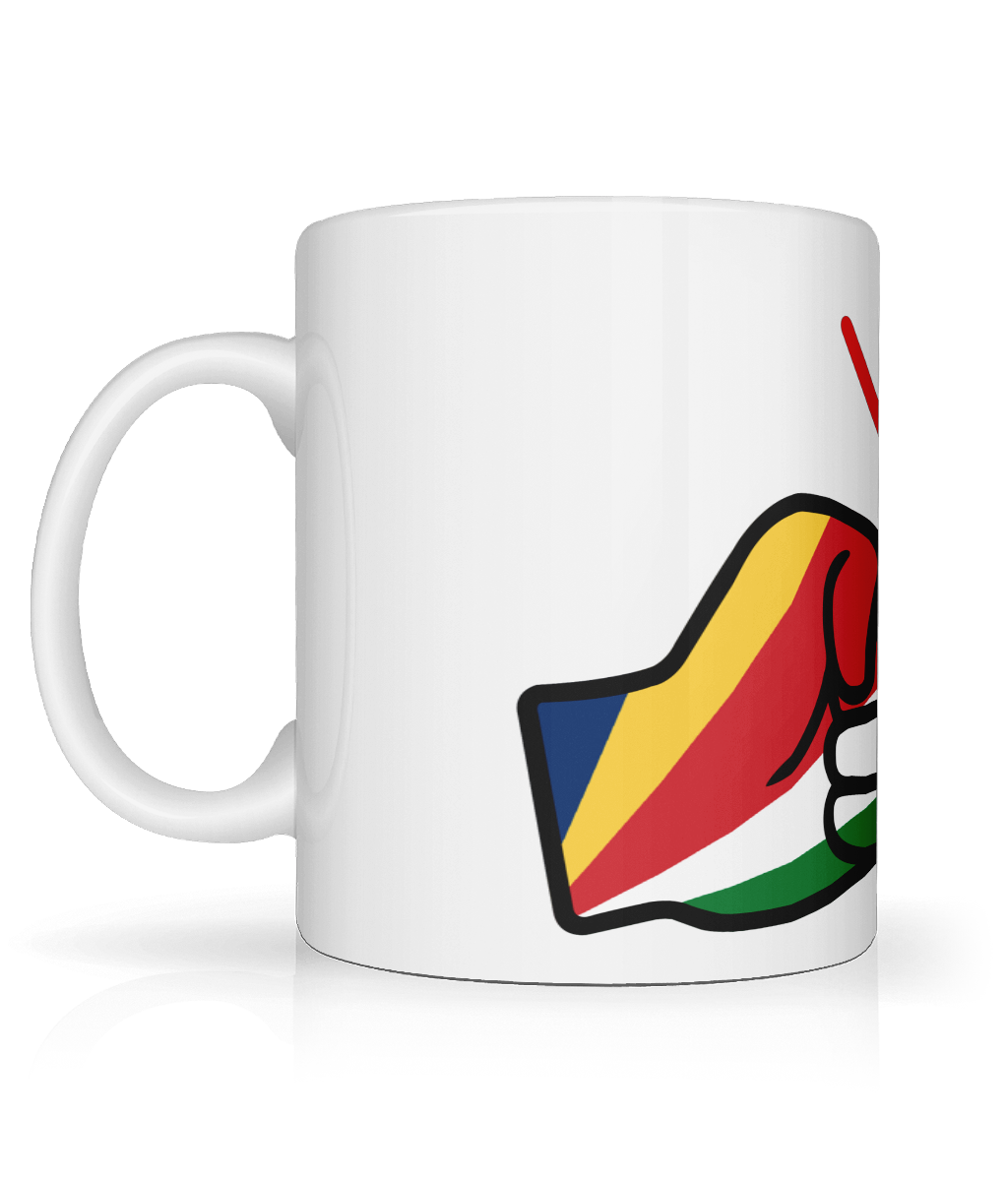 We Run Tings, Seychelles, Tea, Coffee Ceramic Mug, Cup, White, 11oz
