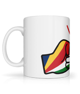We Run Tings, Seychelles, Tea, Coffee Ceramic Mug, Cup, White, 11oz