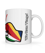 We Run Tings, Seychelles, Tea, Coffee Ceramic Mug, Cup, White, 11oz