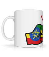 We Run Tings, Ethiopia, Tea, Coffee Ceramic Mug, Cup, White, 11oz