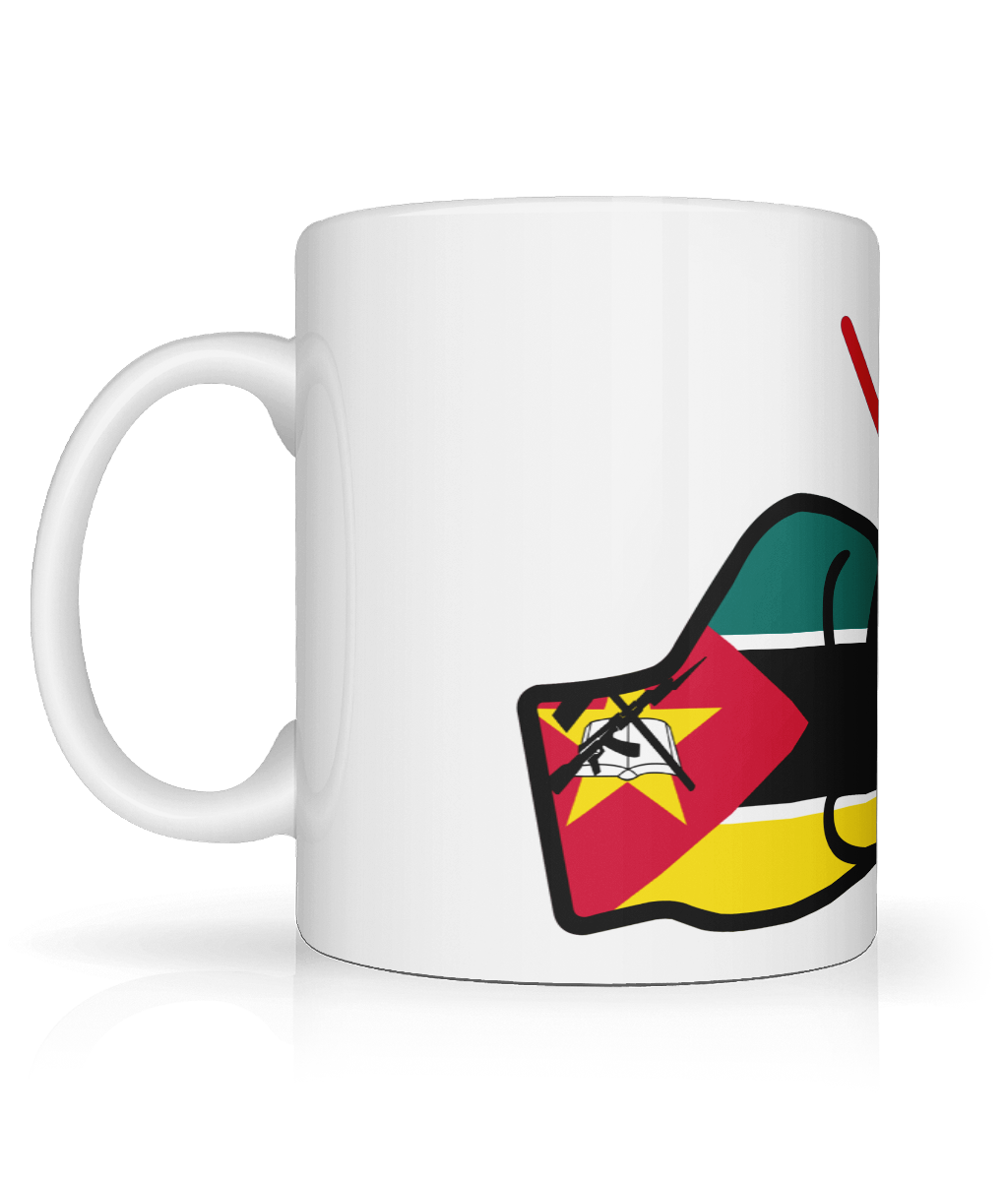 We Run Tings, Mozambique, Tea, Coffee Ceramic Mug, Cup, White, 11oz