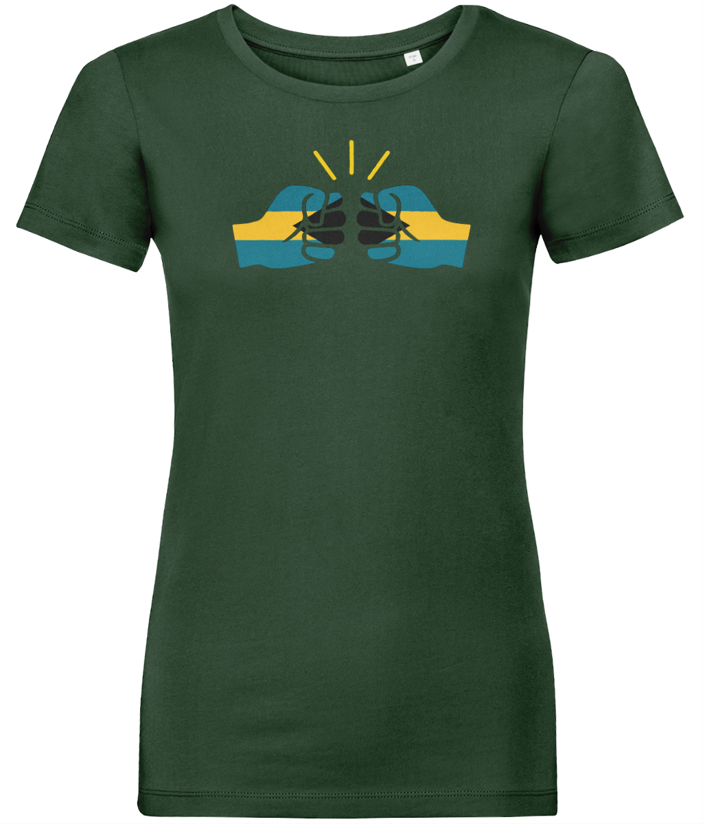We Run Tings, Bahamas, Women's, Organic Ring Spun Cotton, Contemporary Shaped Fit T-Shirt