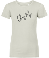 Glam-Ma, Black Logo, Women's, Organic Ring Spun Cotton, Contemporary Shaped Fit T-Shirt