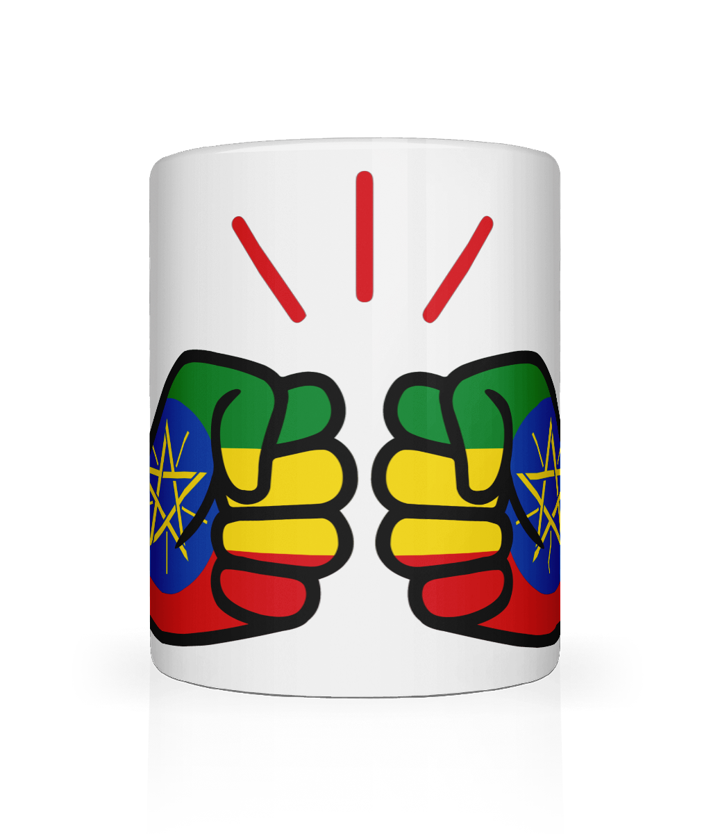 We Run Tings, Ethiopia, Tea, Coffee Ceramic Mug, Cup, White, 11oz