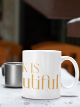 My Black Is Beautiful, Mug, Cup, Gold Logo