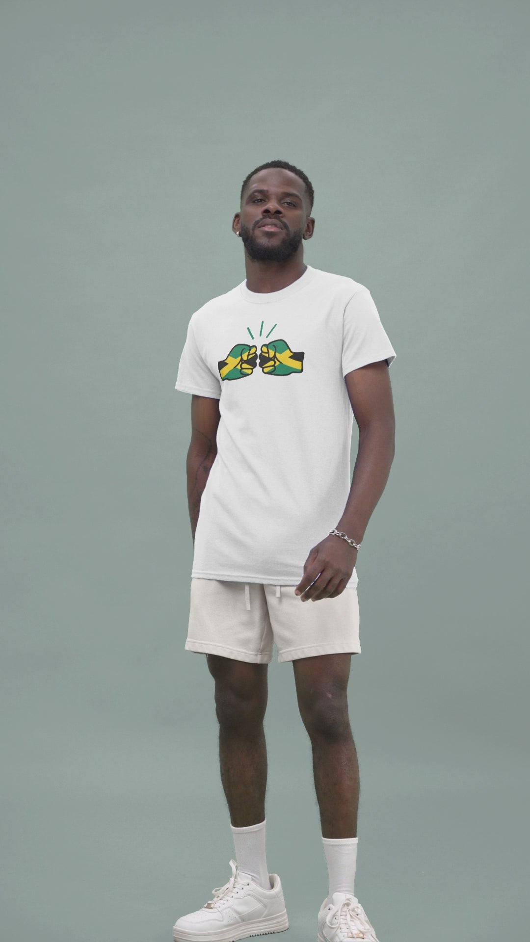 We Run Tings, Jamaica, Organic Ring Spun Cotton T-Shirt, Outline