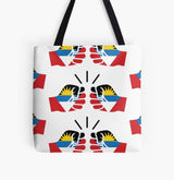 We Run Tings, Antigua and Barbuda, All Over Print, Open Top, Tote Bag