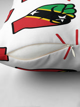 We Run Tings, St. Kitts and Nevis, Throw, Pillow, Cushion, White, 40 x 40cm