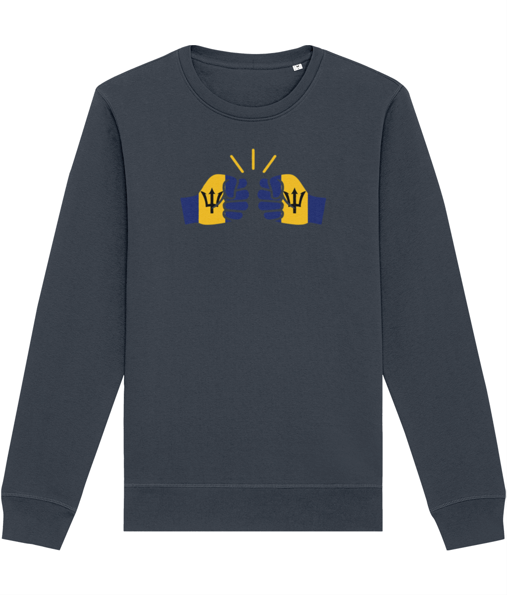 We Run Tings, Barbados, Organic Ring-Spun Cotton, Crew Sweater, Various Colours