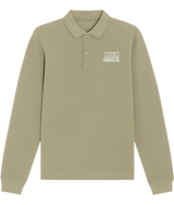 Call Me The N Word Negus, Long Sleeve Cotton Polo Shirt, White Logo, Various Colours