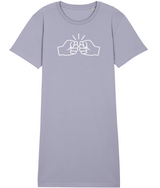 We Run Tings, White Logo, Organic Cotton T-Shirt Dress