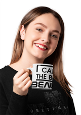 Call Me The B Word Beautiful, Ceramic Cup, White/Black, 11oz