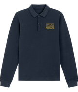 Call Me The N Word Negus, Long Sleeve Cotton Polo Shirt, Gold Logo, Various Colours