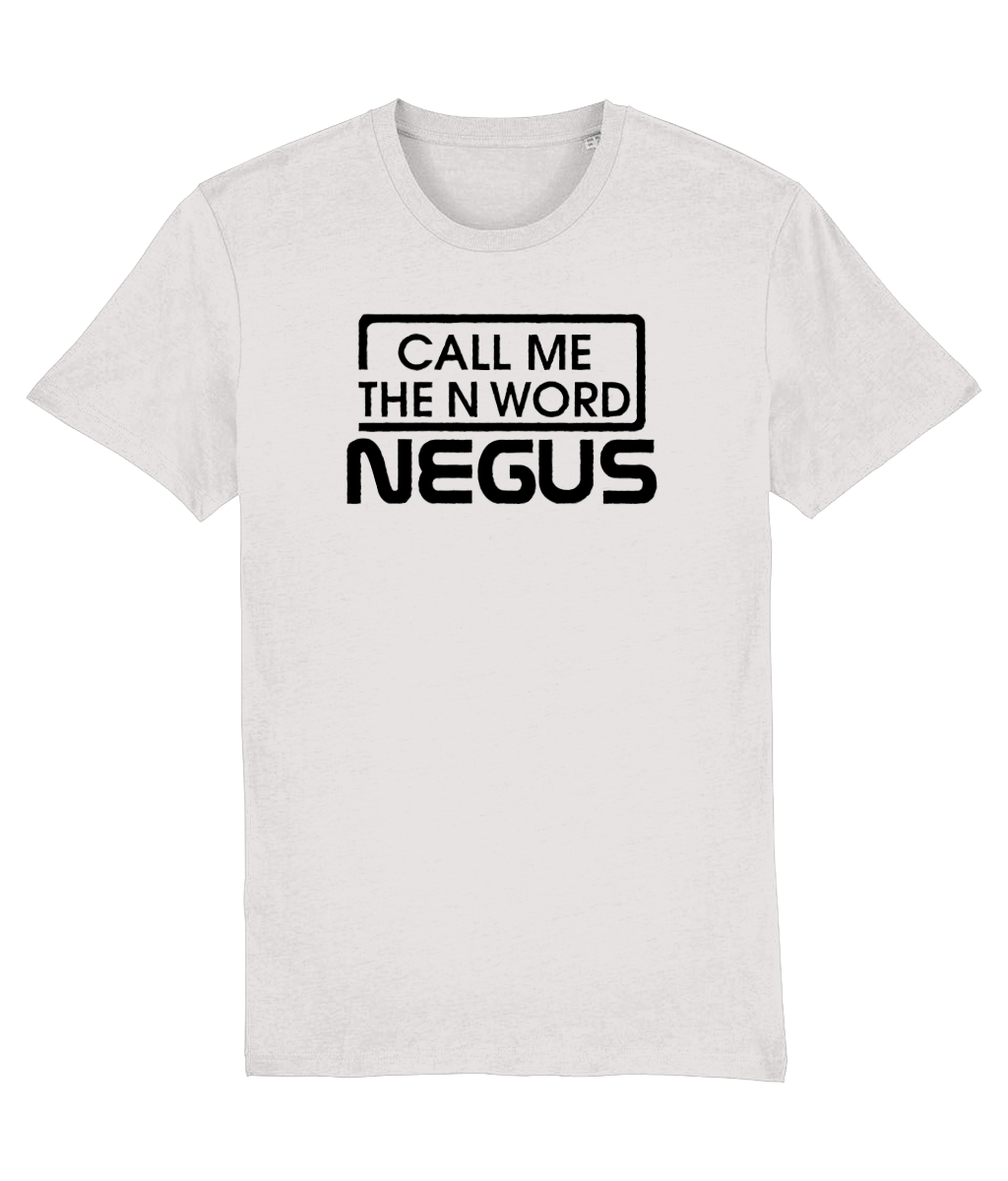 Call Me The N Word Negus, Men's, Organic Ring Spun Cotton T-Shirt, Black Logo