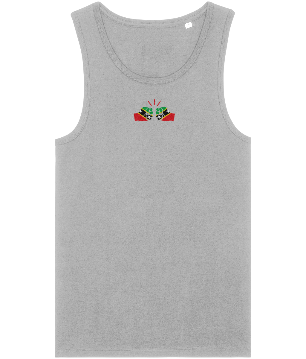 We Run Tings, St. Kitts and Nevis, Men's, Organic Cotton, Tank/Vest Top, Small Centre Logo