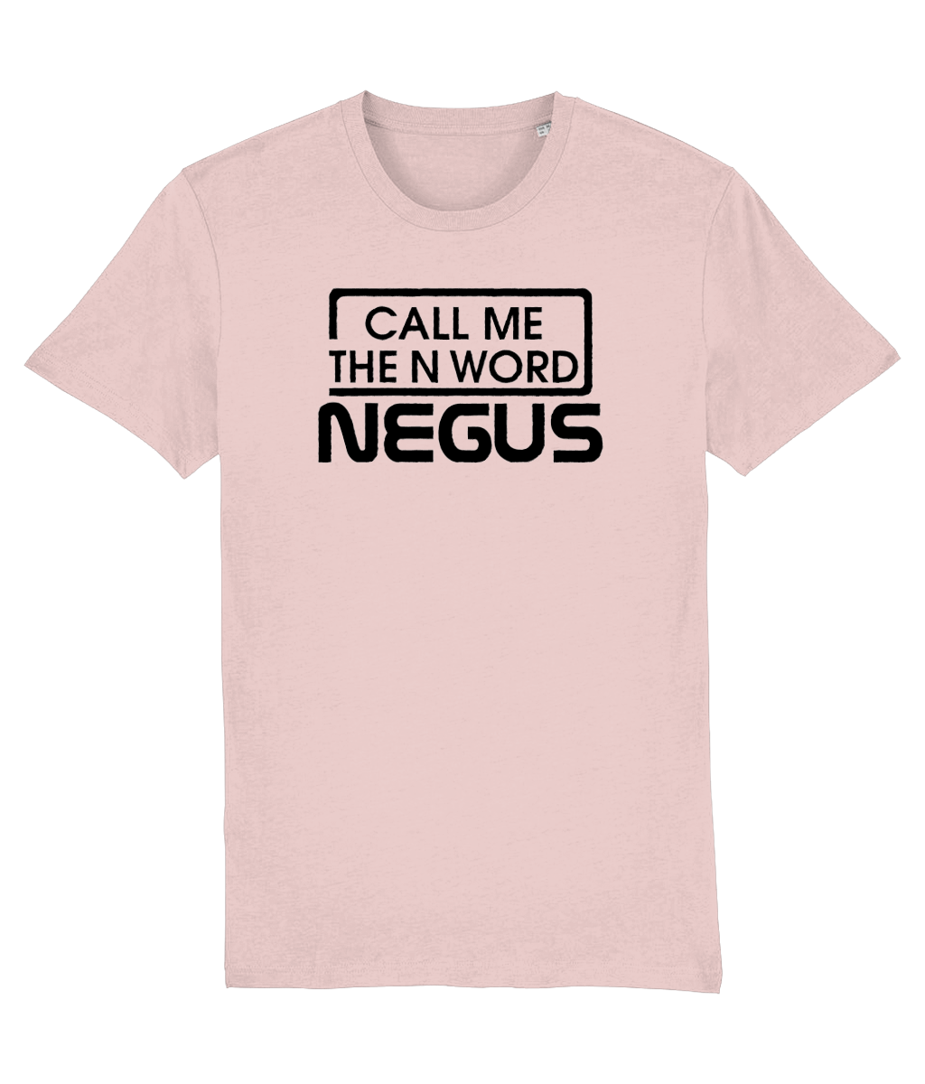 Call Me The N Word Negus, Men's, Organic Ring Spun Cotton T-Shirt, Black Logo