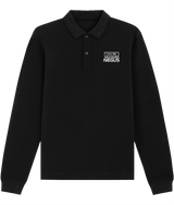Call Me The N Word Negus, Long Sleeve Cotton Polo Shirt, White Logo, Various Colours