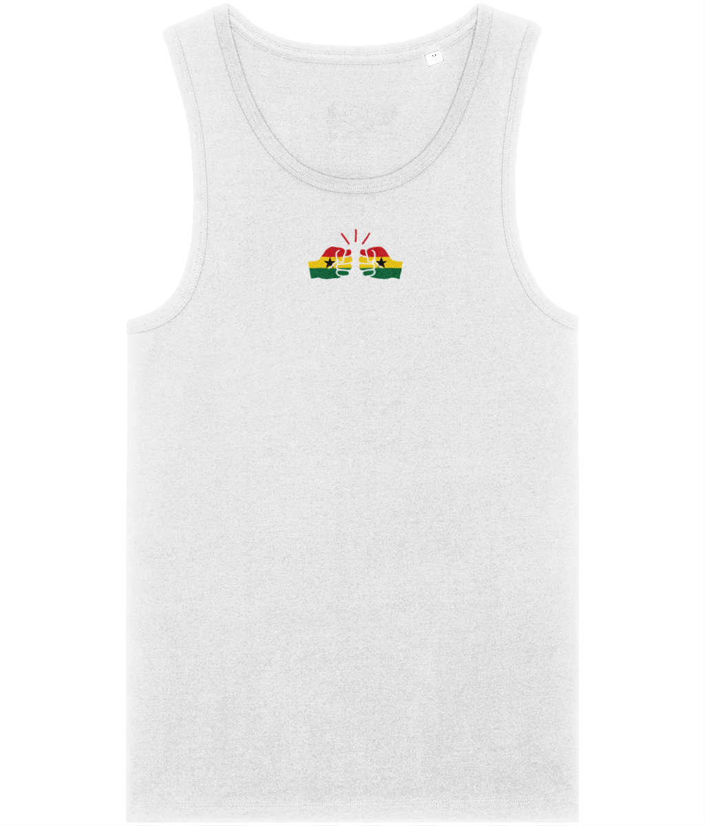 We Run Tings, Ghana, Men's, Organic Cotton, Tank/Vest Top, Small Centre Logo