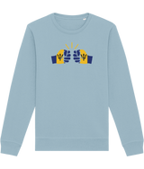 We Run Tings, Barbados, Organic Ring-Spun Cotton, Crew Sweater, Various Colours