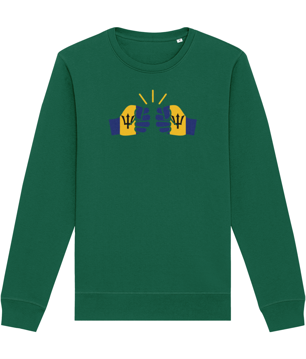 We Run Tings, Barbados, Organic Ring-Spun Cotton, Crew Sweater, Various Colours