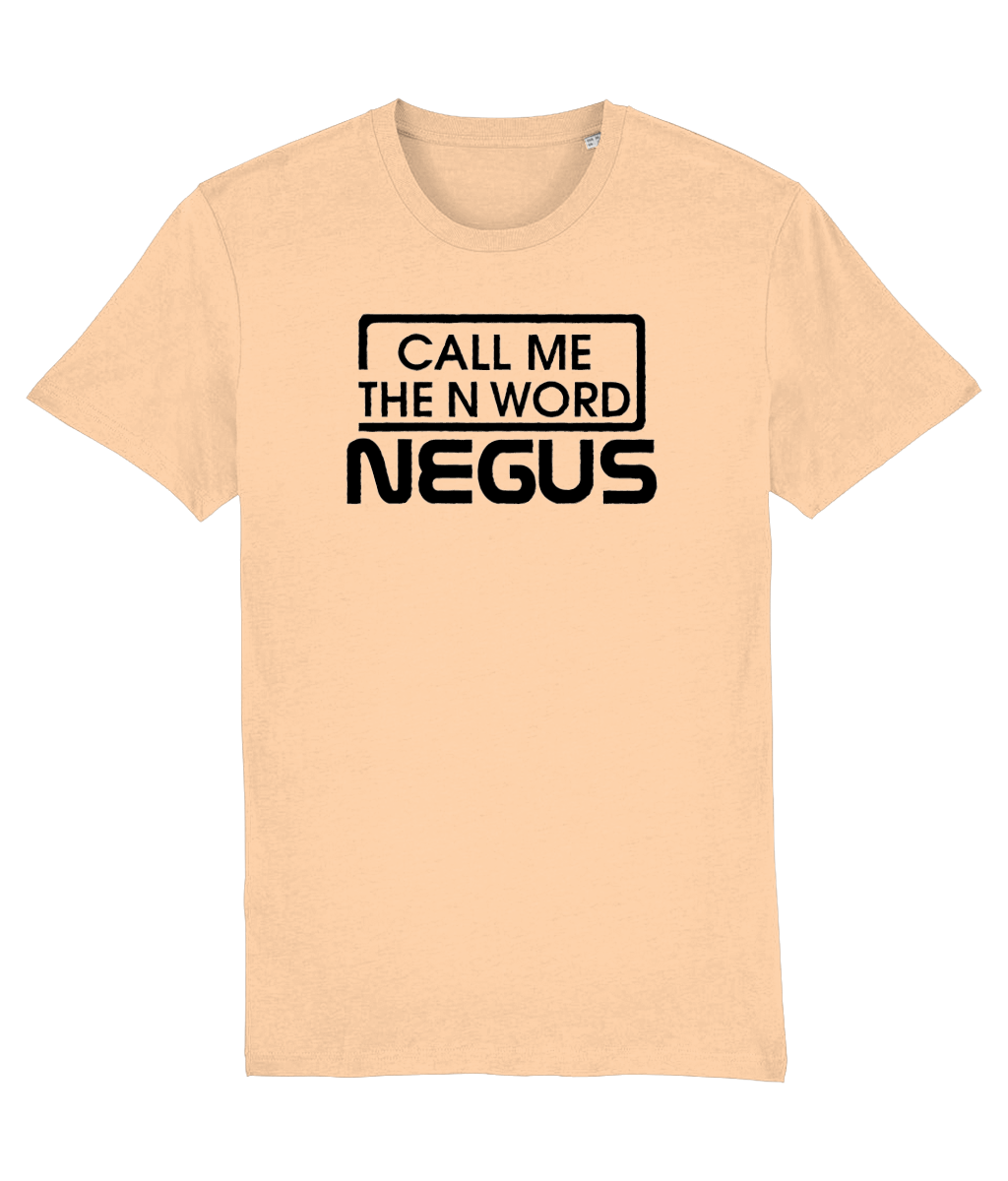 Call Me The N Word Negus, Men's, Organic Ring Spun Cotton T-Shirt, Black Logo