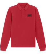Call Me The N Word Negus, Long Sleeve Cotton Polo Shirt, Black Logo, Various Colours