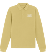 Call Me The N Word Negus, Long Sleeve Cotton Polo Shirt, White Logo, Various Colours