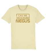 Call Me The N Word Negus, Men's, Organic Ring Spun Cotton T-Shirt, Gold Logo