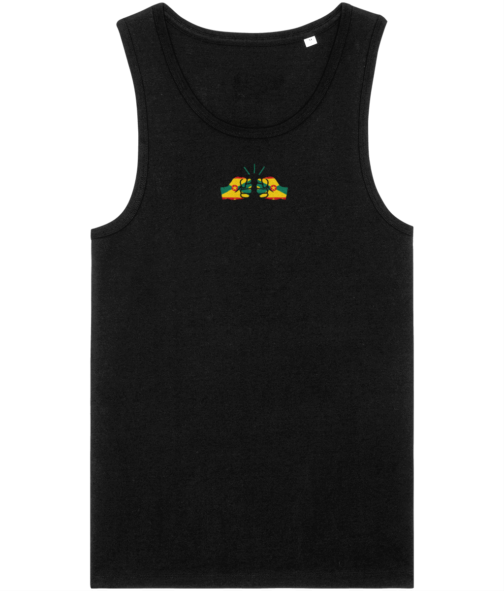 We Run Tings, Grenada, Men's, Organic Cotton, Tank/Vest Top, Small Centre Logo