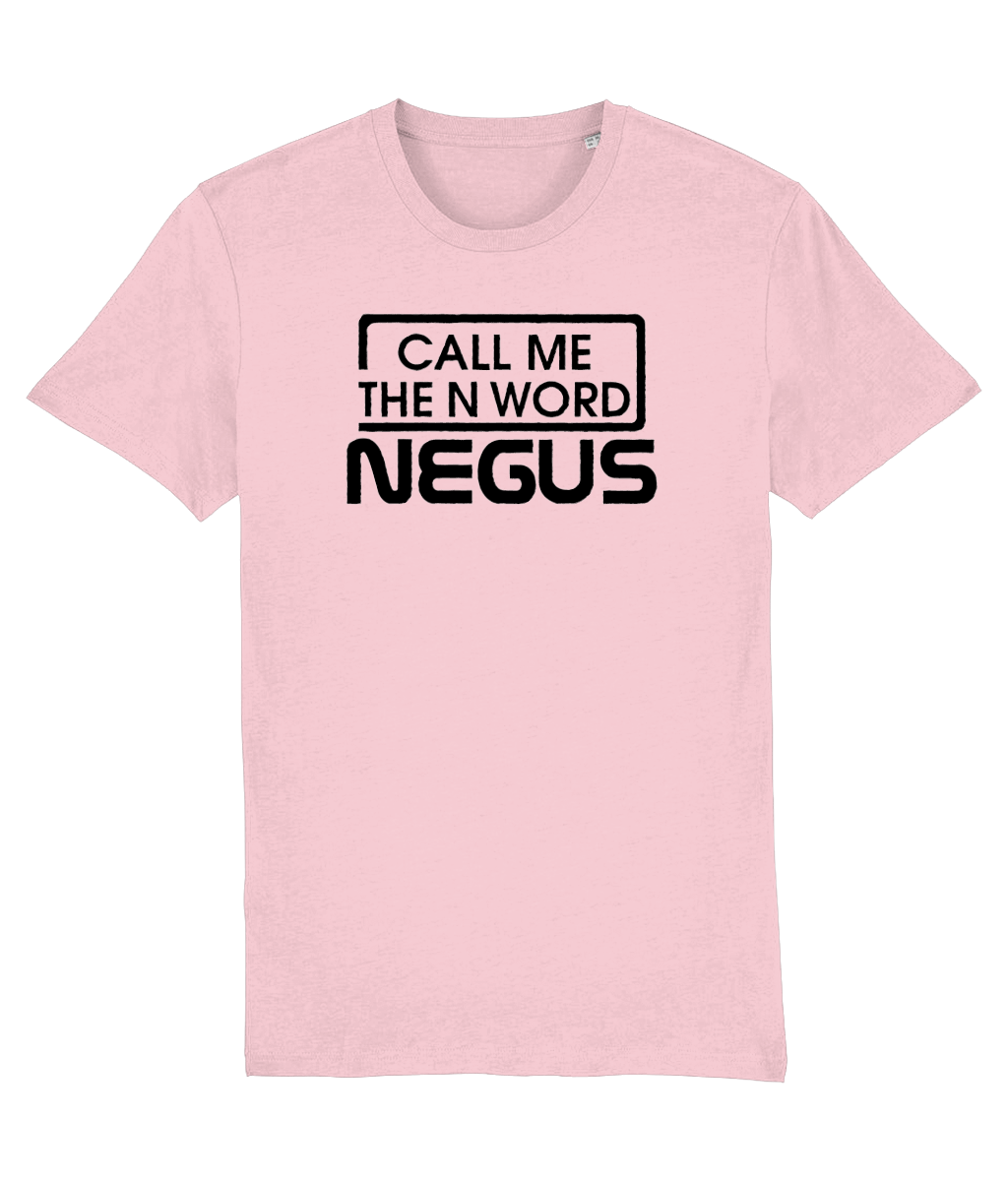 Call Me The N Word Negus, Men's, Organic Ring Spun Cotton T-Shirt, Black Logo