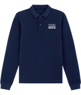Call Me The N Word Negus, Long Sleeve Cotton Polo Shirt, White Logo, Various Colours