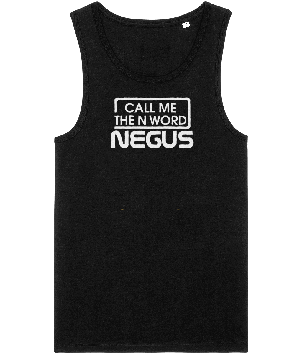 Call Me The N Word Negus, Men's, Organic Tank Top, White Centre Logo
