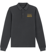 Call Me The N Word Negus, Long Sleeve Cotton Polo Shirt, Gold Logo, Various Colours