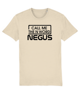 Call Me The N Word Negus, Men's, Organic Ring Spun Cotton T-Shirt, Black Logo