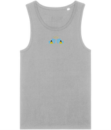 We Run Tings,  St. Lucia, Men's, Organic Cotton, Tank/Vest Top, Small Centre Logo