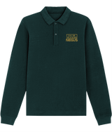 Call Me The N Word Negus, Long Sleeve Cotton Polo Shirt, Gold Logo, Various Colours