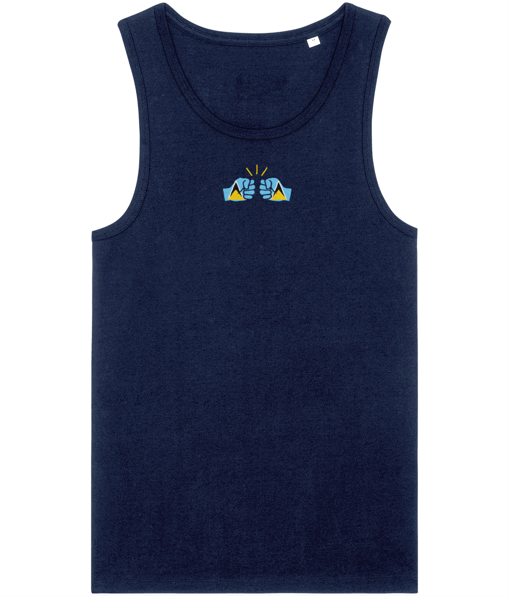 We Run Tings,  St. Lucia, Men's, Organic Cotton, Tank/Vest Top, Small Centre Logo