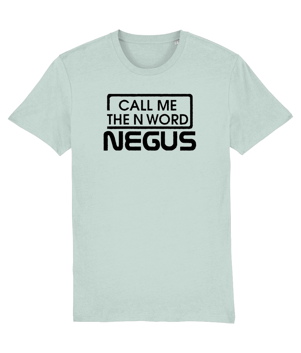 Call Me The N Word Negus, Men's, Organic Ring Spun Cotton T-Shirt, Black Logo