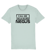 Call Me The N Word Negus, Men's, Organic Ring Spun Cotton T-Shirt, Black Logo