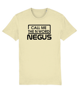 Call Me The N Word Negus, Men's, Organic Ring Spun Cotton T-Shirt, Black Logo