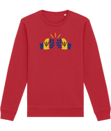 We Run Tings, Barbados, Organic Ring-Spun Cotton, Crew Sweater, Various Colours