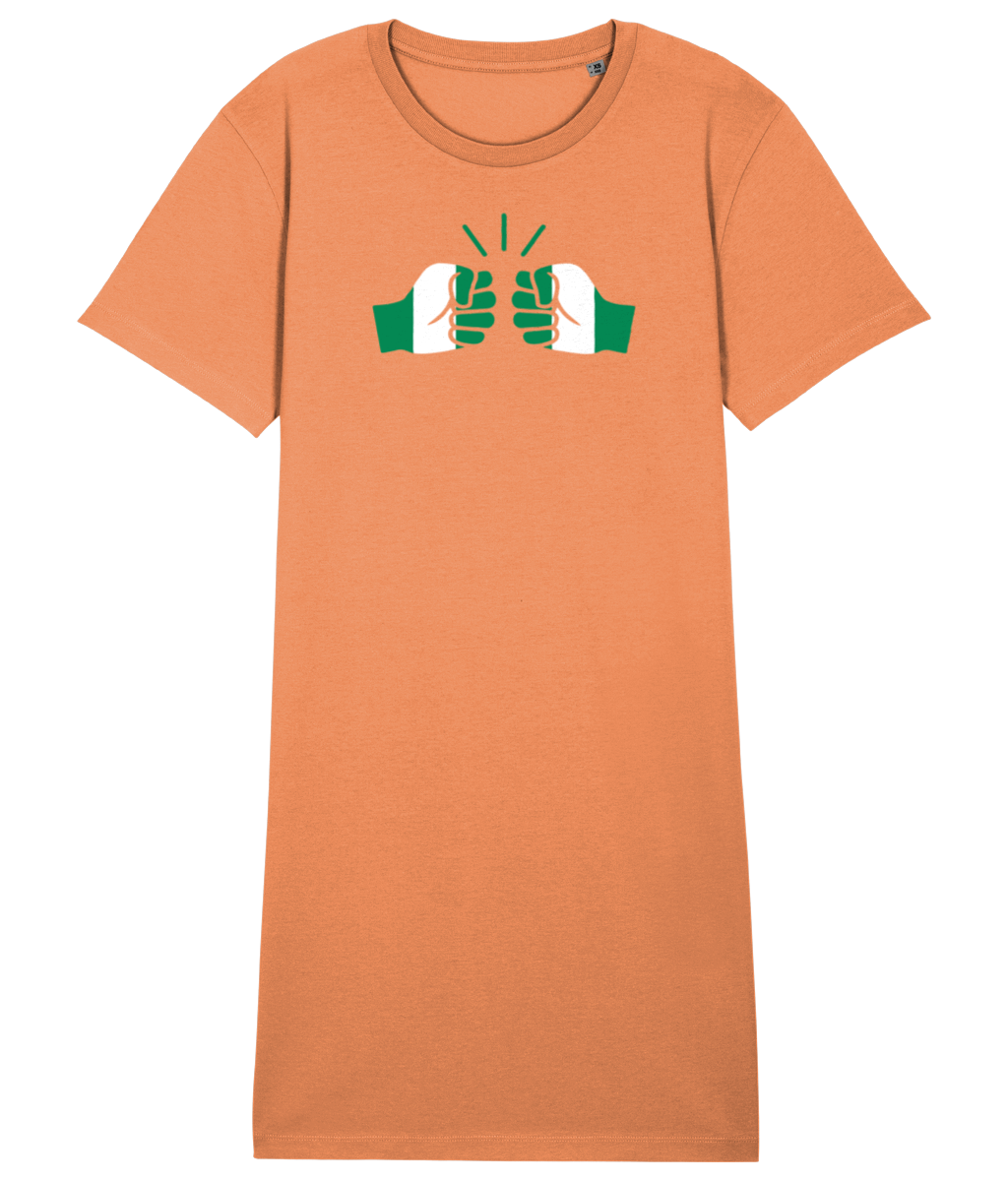 We Run Tings, Nigeria, Organic Cotton T-Shirt Dress