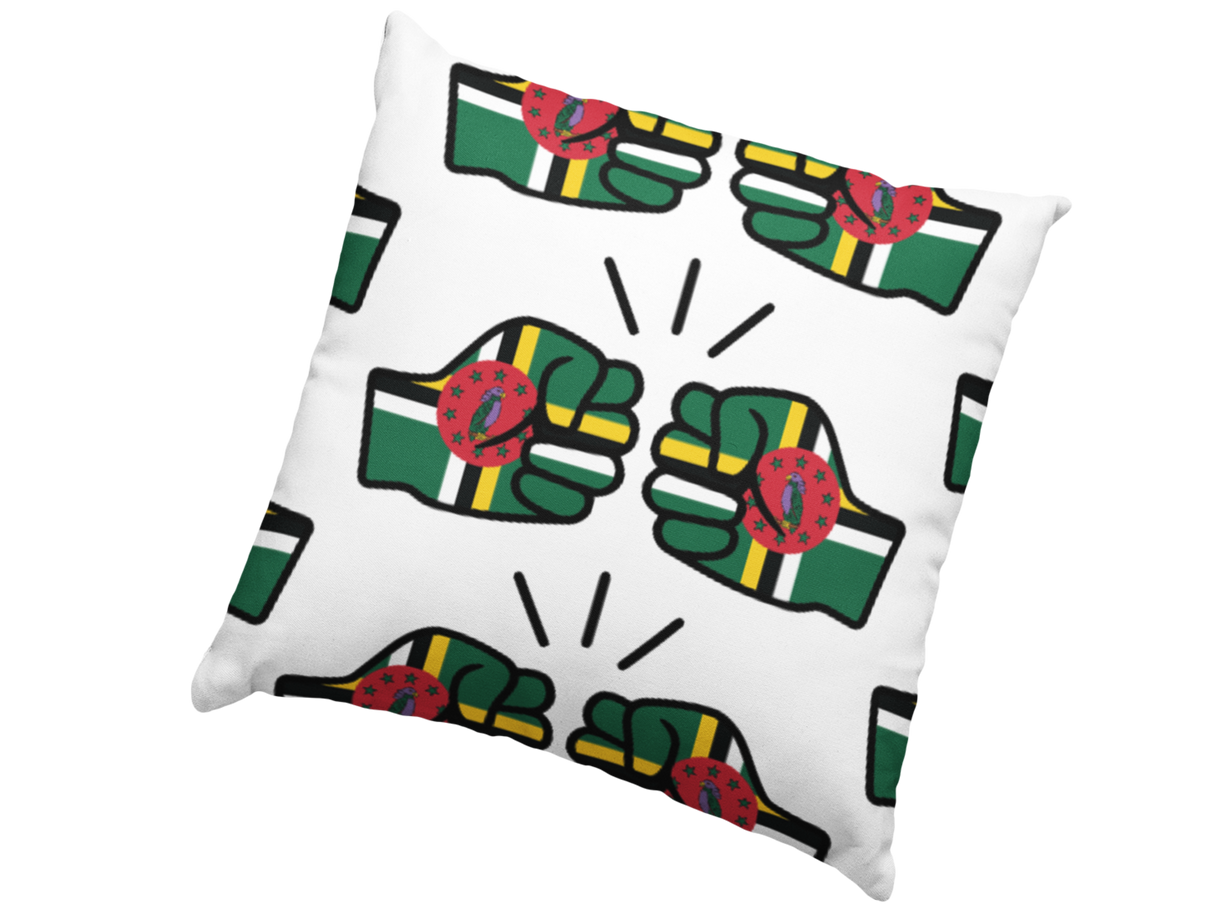 We Run Tings, Dominica, Throw, Pillow, Cushion, White, 40 x 40cm
