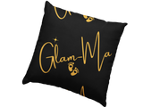 Glam-Ma, Throw, Pillow, Square Cushion, Black, 40 x 40cm