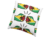 We Run Tings, Guyana Throw, Pillow, Cushion, White, 40 x 40cm