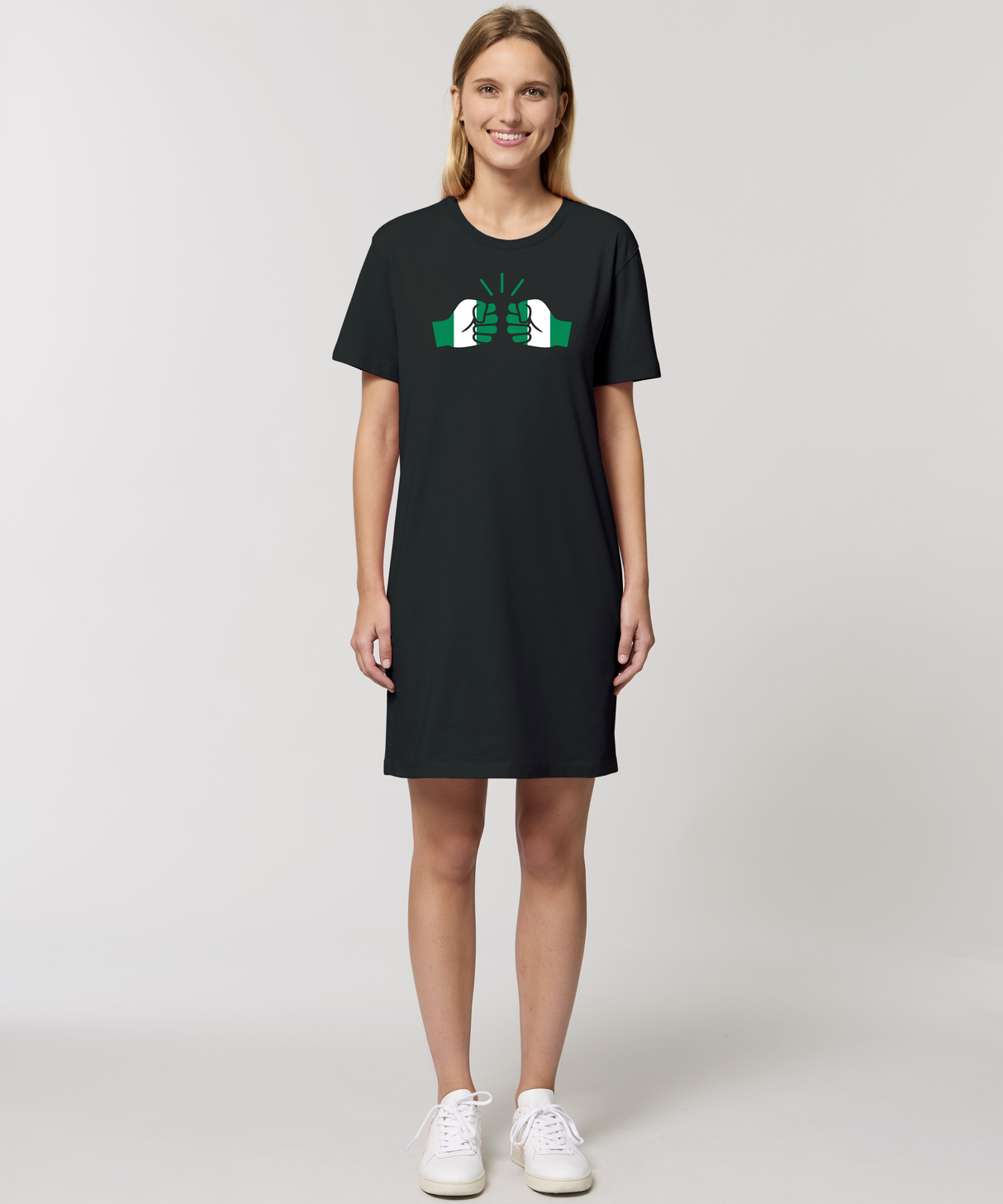 We Run Tings, Nigeria, Organic Cotton T-Shirt Dress