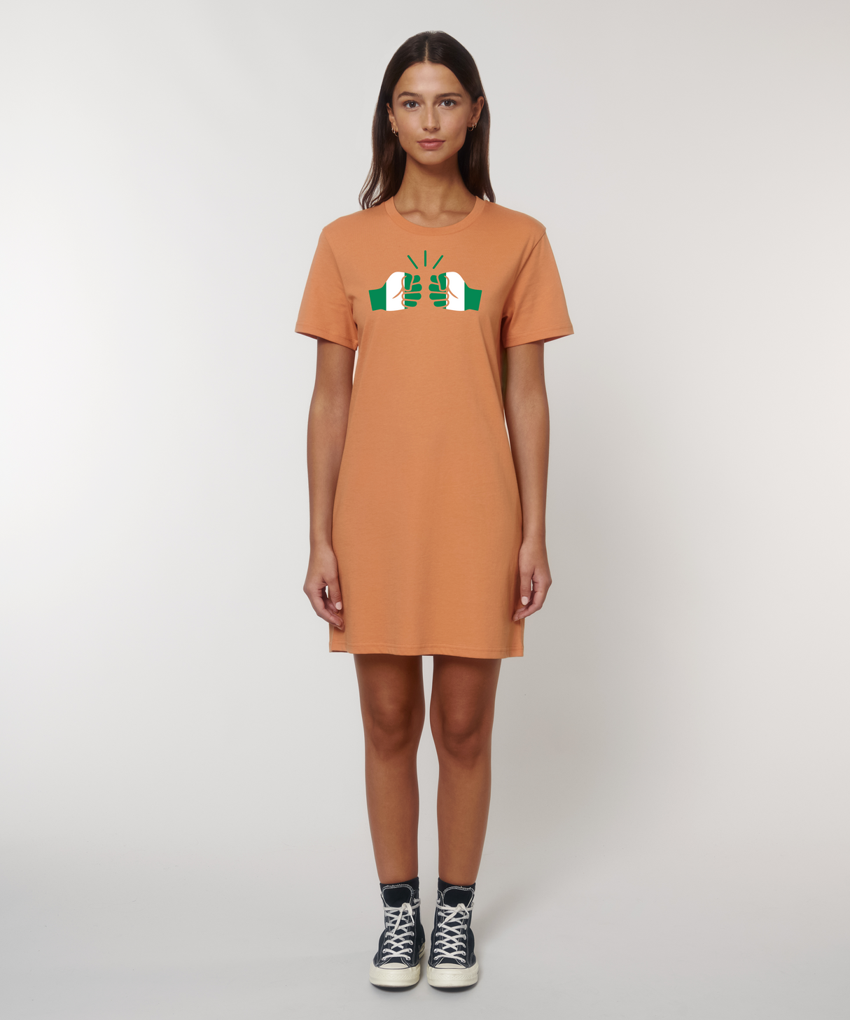 We Run Tings, Nigeria, Organic Cotton T-Shirt Dress