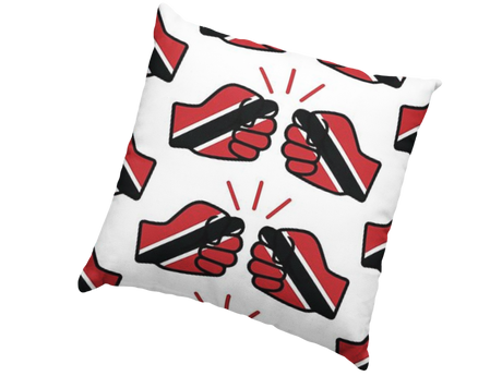 We Run Tings, Trinidad & Tobago, Throw, Pillow, Cushion, White, 40 x 40cm