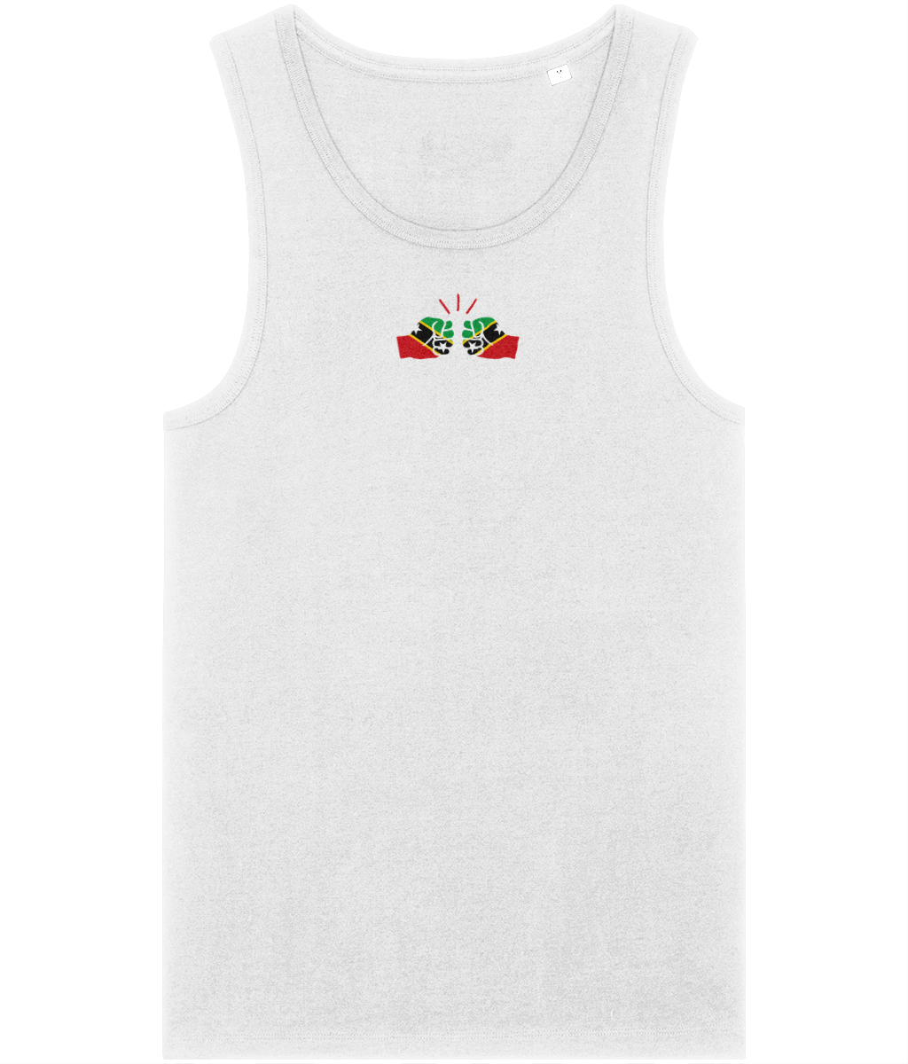 We Run Tings, St. Kitts and Nevis, Men's, Organic Cotton, Tank/Vest Top, Small Centre Logo